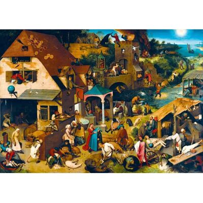 Bluebird Pieter Bruegel l'Ancien - Proverbes néerlandais Puzzle - 1000 Pièces - Publicité Bluebird Pieter Bruegel l'Ancien - Proverbes néerlandais Puzzle - 1000 Pièces - Publicité