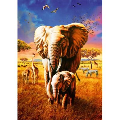 Puzzle Éléphant Bluebird - 1000 Pièces - Publicité Puzzle Éléphant Bluebird - 1000 Pièces - Publicité