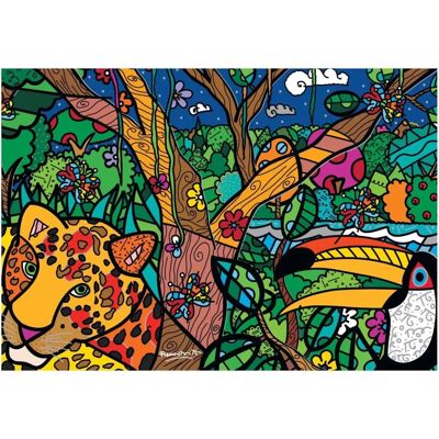 Bluebird Romero Britto - Puzzle 1000 pièces - Collection d'Art - Publicité Bluebird Romero Britto - Puzzle 1000 pièces - Collection d'Art - Publicité