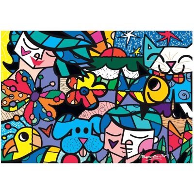 Bluebird Romero Britto - Puzzle Jardin Britto - Puzzle de 1000 pièces - Publicité Bluebird Romero Britto - Puzzle Jardin Britto - Puzzle de 1000 pièces - Publicité