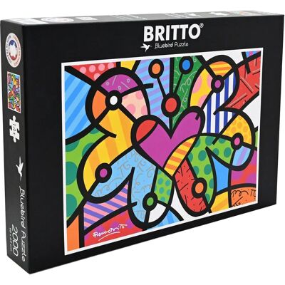 Bluebird Romero Britto Herz Schmetterling Puzzle - 2000 Teile Bluebird Romero Britto Herz Schmetterling Puzzle - 2000 Teile