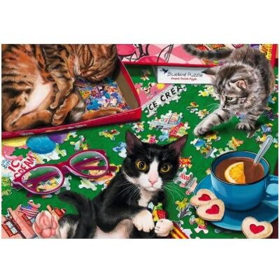 Puzzle Bluebird 1000 pièces - Chats par Joelle McIntyre Puzzle Bluebird 1000 pièces - Chats par Joelle McIntyre