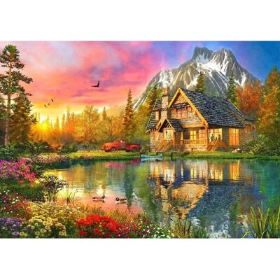 Bluebird La cabane en montagne Puzzle - 1000 pièces - Publicité Bluebird La cabane en montagne Puzzle - 1000 pièces - Publicité