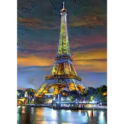 Puzzle Tour Eiffel Coucher de Soleil - Bluebird - Publicité Puzzle Tour Eiffel Coucher de Soleil - Bluebird - Publicité