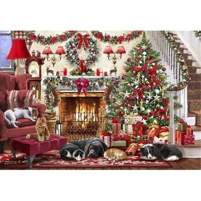 Puzzle Cheminée Cosy Bluebird - 1000 Pièces - Publicité Puzzle Cheminée Cosy Bluebird - 1000 Pièces - Publicité