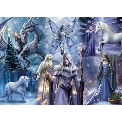 Puzzle Bluebird Anne Stokes - Fantaisie Hivernale - Publicité Puzzle Bluebird Anne Stokes - Fantaisie Hivernale - Publicité