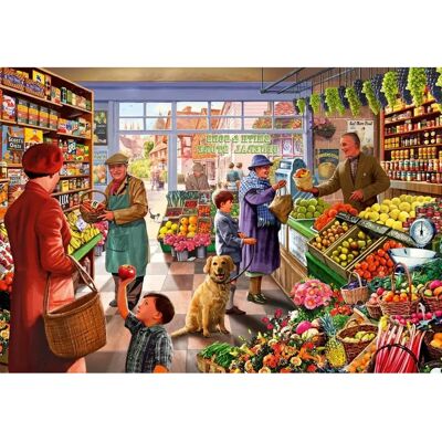 Puzzle Village Greengrocer Bluebird - 1000 pièces - Publicité Puzzle Village Greengrocer Bluebird - 1000 pièces - Publicité