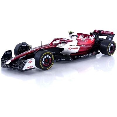 Modèle Solido Alfa Romeo C42 - Échelle 1:18, Blanc/Rouge, Zhou Guanyu Modèle Solido Alfa Romeo C42 - Échelle 1:18, Blanc/Rouge, Zhou Guanyu