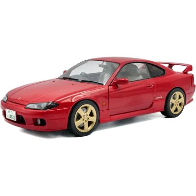 Nissan Silvia S15 Spec-R Aero Flame Red 1999 - Miniature en zamac, 1:18 - Publicité Nissan Silvia S15 Spec-R Aero Flame Red 1999 - Miniature en zamac, 1:18 - Publicité