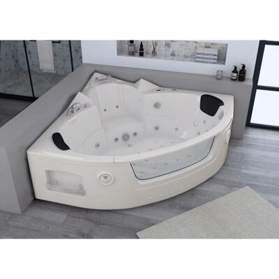 Baignoire Balnéo Distribain Maeva - 39 Jets, 140x140, Blanc - Publicité Baignoire Balnéo Distribain Maeva - 39 Jets, 140x140, Blanc - Publicité