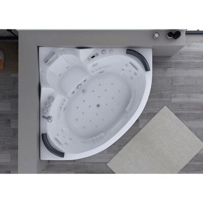 Distribain Distribain CORLEONE baignoire balnéo 2 places - Hydrothérapie, LED, 140x140 cm - Publicité Distribain Distribain CORLEONE baignoire balnéo 2 places - Hydrothérapie, LED, 140x140 cm - Publicité