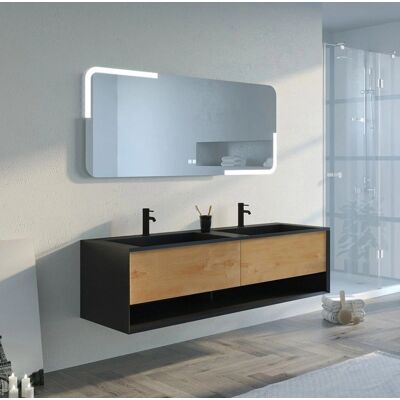 Meubles de salle de bain Distribain PORTOFINO 1600 Beige galet et Blanc - Publicité Meubles de salle de bain Distribain PORTOFINO 1600 Beige galet et Blanc - Publicité