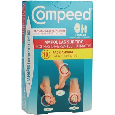 Compeed Blister Patches - Blister Dressings - 3 Sizes, 10 Patches Compeed Blister Patches - Blister Dressings - 3 Sizes, 10 Patches
