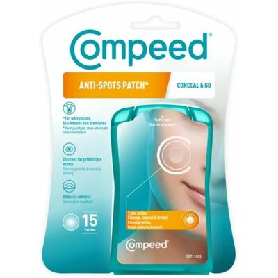 Compeed Anti-Spots Conceal & Go Patch - Hydrocolloid Pimple Patches Compeed Anti-Spots Conceal & Go Patch - Hydrocolloid Pimple Patches