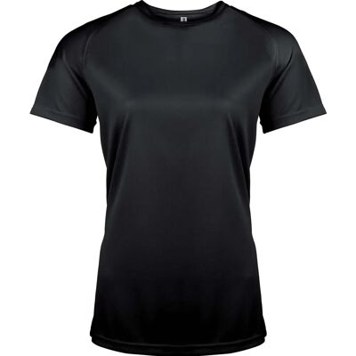 PROACT XS T-Shirt Sport Noir Polyester Femme - Coupe Sportive - Publicité PROACT XS T-Shirt Sport Noir Polyester Femme - Coupe Sportive - Publicité
