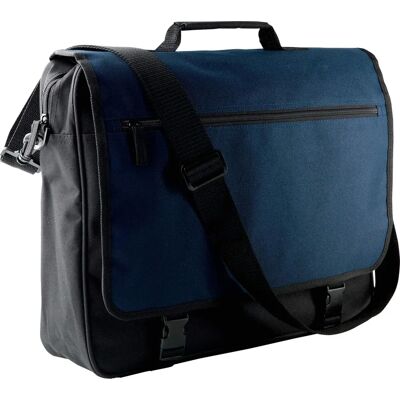 Kimood Portfolio mit Klappe - Polyester 600D - Schwarz/Marineblau - Portfolio/Documentenmappe Kimood Portfolio mit Klappe - Polyester 600D - Schwarz/Marineblau - Portfolio/Documentenmappe