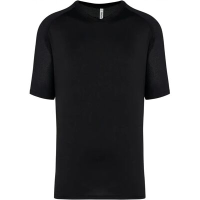 Proact Homme T-Shirt de Padel - Raglan, Coupe Slim - Noir - Publicité Proact Homme T-Shirt de Padel - Raglan, Coupe Slim - Noir - Publicité