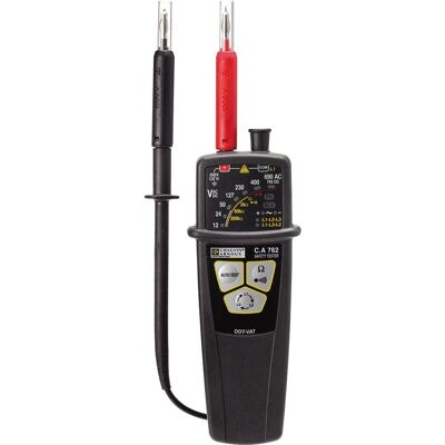 Tester di tensione Chauvin Arnoux CA 762 IP2X - CAT IV 600 V, LED, Acustico Tester di tensione Chauvin Arnoux CA 762 IP2X - CAT IV 600 V, LED, Acustico