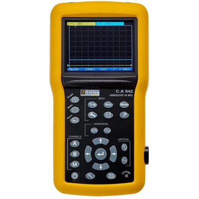 Chauvin Arnoux C.A 942 Handoszilloskop - 40 MHz, 2 Kanäle, 2 GSa/s Chauvin Arnoux C.A 942 Handoszilloskop - 40 MHz, 2 Kanäle, 2 GSa/s
