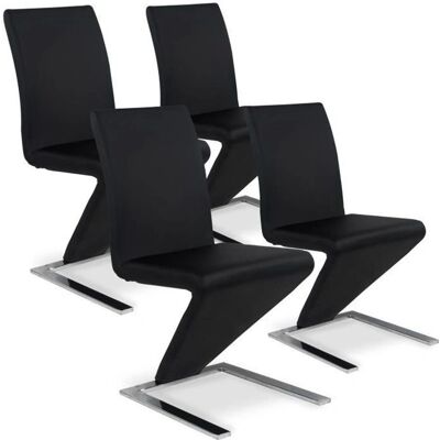 IntenseDeco Delano Noir - Chaise de salle à manger moderne - Publicité IntenseDeco Delano Noir - Chaise de salle à manger moderne - Publicité