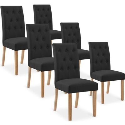 Intense Déco - Gaya - Noir - Tissu - Dining chair - Publicité Intense Déco - Gaya - Noir - Tissu - Dining chair - Publicité