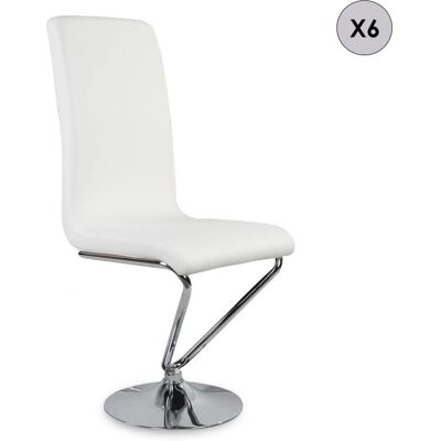 IntenseDeco Modèle Blanc - 6 Chaises Design Modernes - Chaises - Publicité IntenseDeco Modèle Blanc - 6 Chaises Design Modernes - Chaises - Publicité