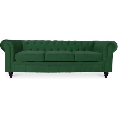 Intense Déco - Chesterfield Velours 3 Places Altesse - Sofa - Publicité Intense Déco - Chesterfield Velours 3 Places Altesse - Sofa - Publicité