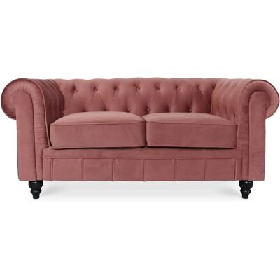 Canapé Chesterfield Velours 2 Places - Intense Déco - Publicité Canapé Chesterfield Velours 2 Places - Intense Déco - Publicité