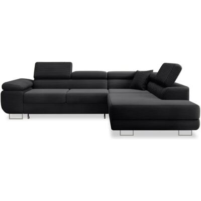 Intense Déco Marius Noir Convertible D’angle Droit - Publicité Intense Déco Marius Noir Convertible D’angle Droit - Publicité
