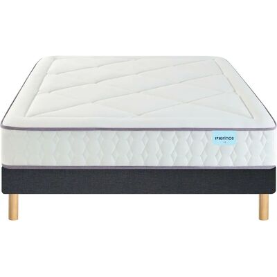 Materasso Full Bed Merinos a molle insacchettate - 3 zone di comfort - Fabbricato in Francia Materasso Full Bed Merinos a molle insacchettate - 3 zone di comfort - Fabbricato in Francia