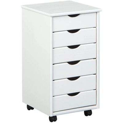 Altobuy Sydney - Caisson en pin massif verni blanc à 6 tiroirs - Mobilier - Publicité Altobuy Sydney - Caisson en pin massif verni blanc à 6 tiroirs - Mobilier - Publicité