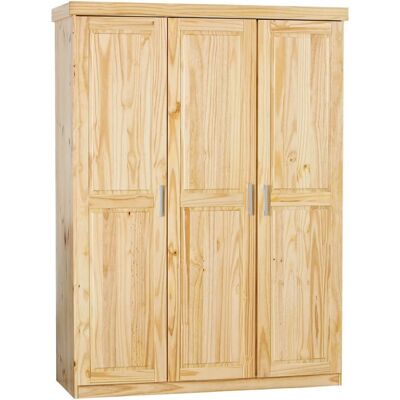 Altobuy CALI - Armoire 3 Portes Bois Massif Naturel - Publicité Altobuy CALI - Armoire 3 Portes Bois Massif Naturel - Publicité