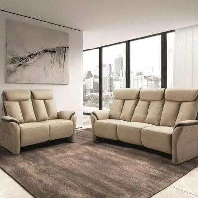 Altobuy Coimbra - Canapé Relax 3 Places Électrique & 2 Fixe Beige - Publicité Altobuy Coimbra - Canapé Relax 3 Places Électrique & 2 Fixe Beige - Publicité