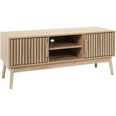 Altobuy PAJAN - Meuble TV effet bois avec 2 portes - Style Japandi - Publicité Altobuy PAJAN - Meuble TV effet bois avec 2 portes - Style Japandi - Publicité