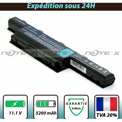 Batterie pour Ordinateur Portable Packard Bell Easynote - 5200mAh, 11.1V, Noir - Publicité Batterie pour Ordinateur Portable Packard Bell Easynote - 5200mAh, 11.1V, Noir - Publicité