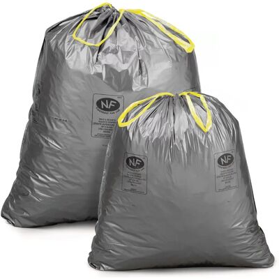 JPG Sac poubelle gris 50L recyclé - Lot de 100 - Publicité JPG Sac poubelle gris 50L recyclé - Lot de 100 - Publicité
