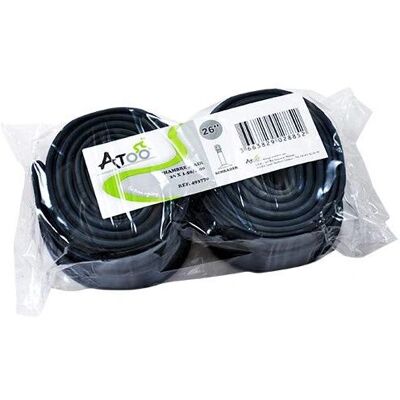 Chambre à air Optimiz 26 pouces - Valve Schrader, 1,50-2,00 Largeur - Publicité Chambre à air Optimiz 26 pouces - Valve Schrader, 1,50-2,00 Largeur - Publicité