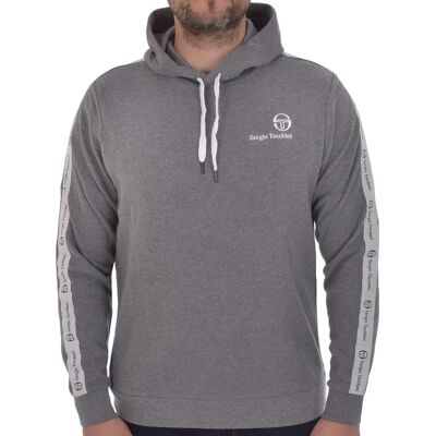 Sergio Tacchini Devok Grijze Hoodie - Hoodie met capuchon Sergio Tacchini Devok Grijze Hoodie - Hoodie met capuchon