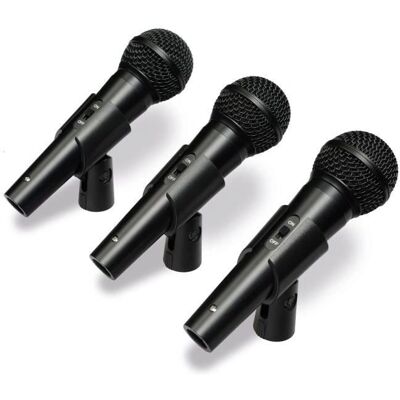 Woodbrass Microphones Dynamiques/ Pack MM5S 3 Micros Chant Cardioïde - Publicité Woodbrass Microphones Dynamiques/ Pack MM5S 3 Micros Chant Cardioïde - Publicité