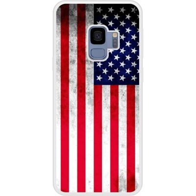 Coque en silicone 1001coques pour Samsung Galaxy S9 Drapeau USA - Publicité Coque en silicone 1001coques pour Samsung Galaxy S9 Drapeau USA - Publicité