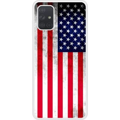 1001coques Samsung Galaxy A71 - Coque Silicone Drapeau USA - Publicité 1001coques Samsung Galaxy A71 - Coque Silicone Drapeau USA - Publicité