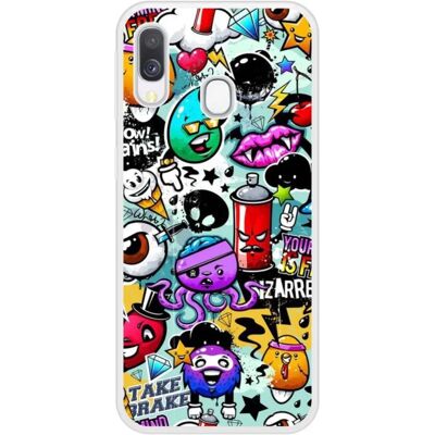 Coque en silicone 1001coques Galaxy A40 Graffiti - Publicité Coque en silicone 1001coques Galaxy A40 Graffiti - Publicité