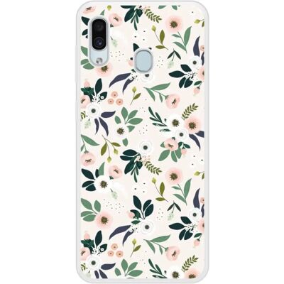 Coque en silicone floral pour Samsung Galaxy A20 - Étui téléphone - Publicité Coque en silicone floral pour Samsung Galaxy A20 - Étui téléphone - Publicité
