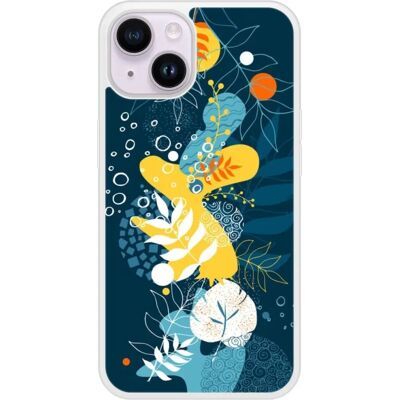 1001coques Coque Silicone iPhone 14 Fleurs Marines - Publicité 1001coques Coque Silicone iPhone 14 Fleurs Marines - Publicité