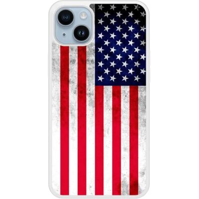 1001coques iPhone 14 Plus - Coque Silicone Drapeau USA - Publicité 1001coques iPhone 14 Plus - Coque Silicone Drapeau USA - Publicité