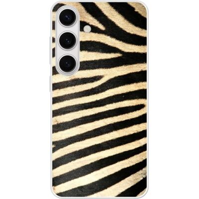 Coque en Silicone Zèbre pour Samsung Galaxy S24 - Renforcée - Publicité Coque en Silicone Zèbre pour Samsung Galaxy S24 - Renforcée - Publicité