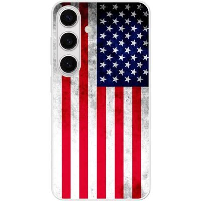 Coque en silicone 1001coques Galaxy S24 Drapeau USA - Publicité Coque en silicone 1001coques Galaxy S24 Drapeau USA - Publicité