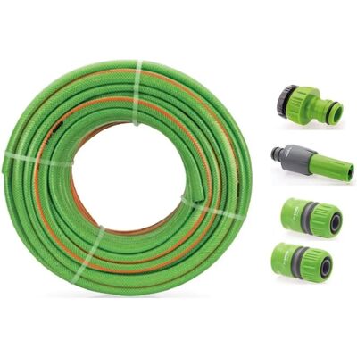Kit Tuyau d'Arrosage VITO - 50M, 25mm, Traité UV, 4 Accessoires - Publicité Kit Tuyau d'Arrosage VITO - 50M, 25mm, Traité UV, 4 Accessoires - Publicité
