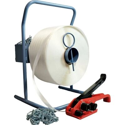 Tecplast Polyester-Gurt-Set - 13mm x 1100m, Widerstand 375kg Tecplast Polyester-Gurt-Set - 13mm x 1100m, Widerstand 375kg