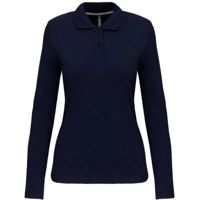 Kariban M Blue Long-sleeve Polo Shirt - Polo Shirt Kariban M Blue Long-sleeve Polo Shirt - Polo Shirt